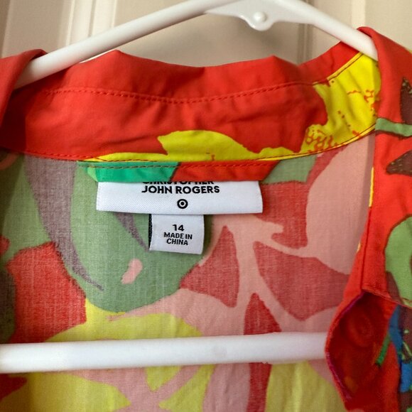 Christopher John Rogers x Target Floral Puff Sleeve Shirtdress - Picture 3 of 10
